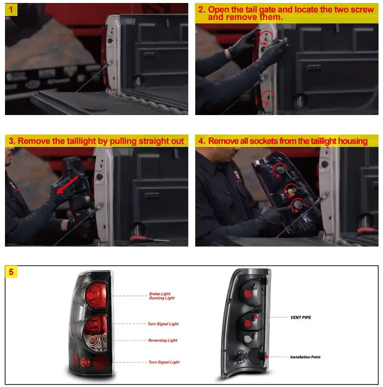 CPW WJ20-0004 Tail Lights - parts1