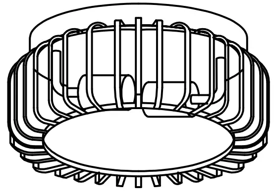 CROSSIO-CXC001BL-2A-Modern-Black-Caged-Flush-Mount-Ceiling-Light-fig-1