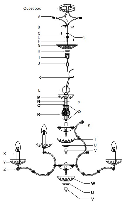 CRYSTORAMA 4456-GA-CL-MWP 12 Light Chandelier - PART NUMBER