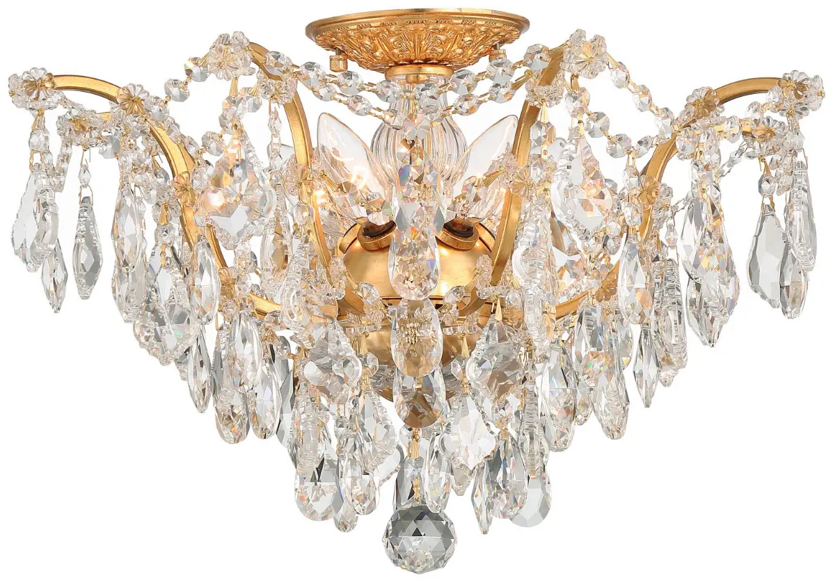 CRYSTORAMA 4457-GA-CL-MWP Filmore Flush Mount Ceiling Light