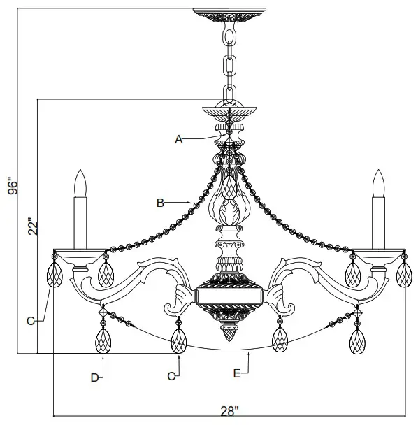 CRYSTORAMA 5026 VB GT MWP Six Light Chandelier - Cover