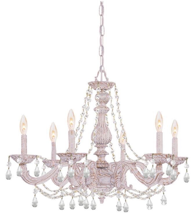 CRYSTORAMA-5036-AW-RO-MWP-Tall-Antique-White-Chandelier-Lamp-product