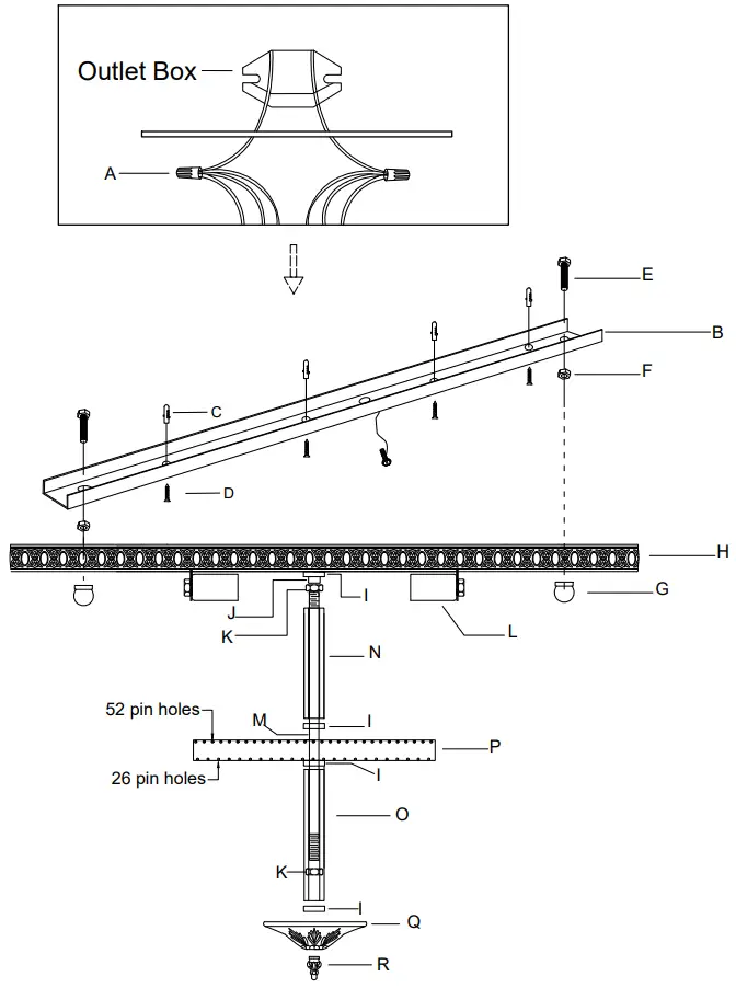 CRYSTORAMA 724 OB CL S Six Light Ceiling Mount - Part