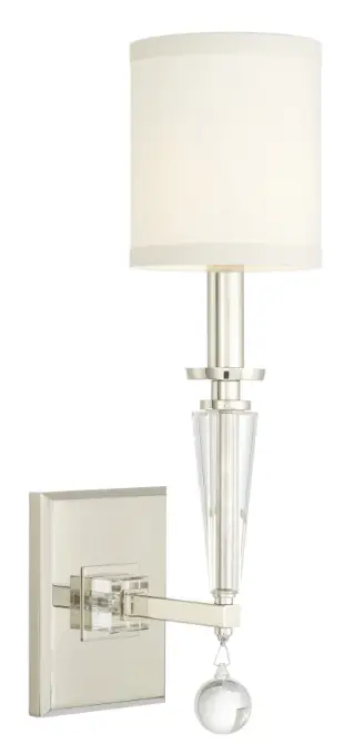 CRYSTORAMA 8101-PN Paxton One Light Wall Mount