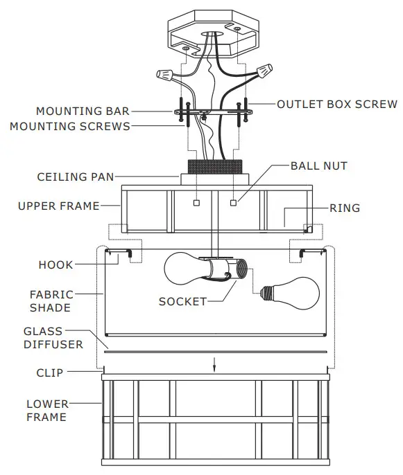 CRYSTORAMA DAN-400-VG Danielson Three Light Ceiling Mount