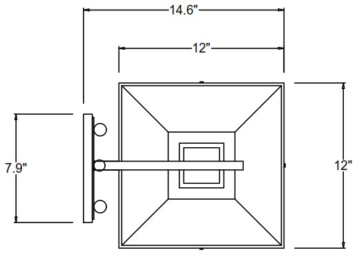 CRYSTORAMA DUM 9803 GE Dumont Outdoor 3 Light Wall Mount - Product Overview 1