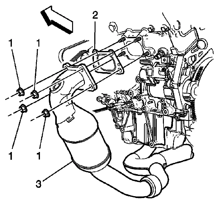 Cadillac 2010 Truck SRX AWD V6-3.0L Converter--fig-3