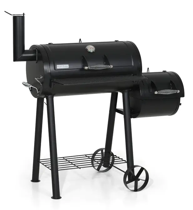 Captiva Designs E02GR016 Charcoal Grill with Offset Smoker-product