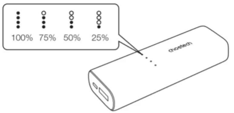 Choetech T315 Portable Power Bank to Apple Watch - Power Level