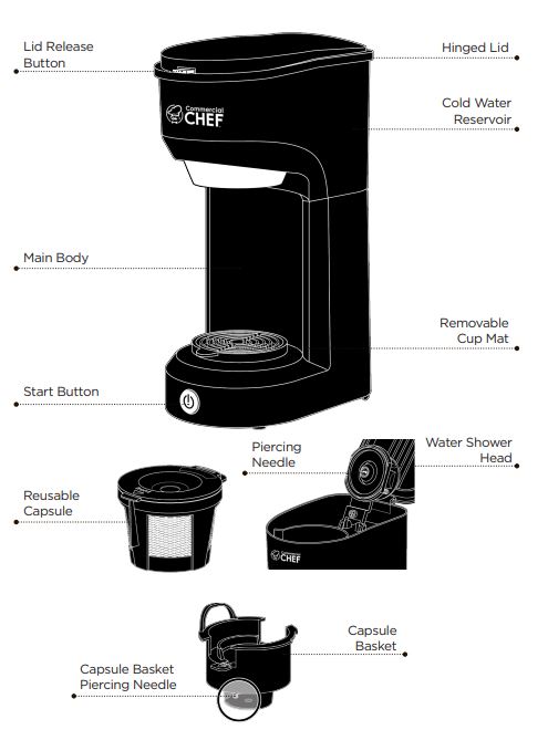 Commercial-CHEF-WACCHCM1B-Single-Serve-1-Touch-Drip-Coffee-Maker-FIG-1