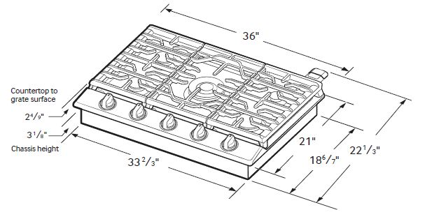 Cooktop Dimensions