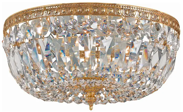 Crystorama 712-EB-CL-S Three Light Ceiling Mount