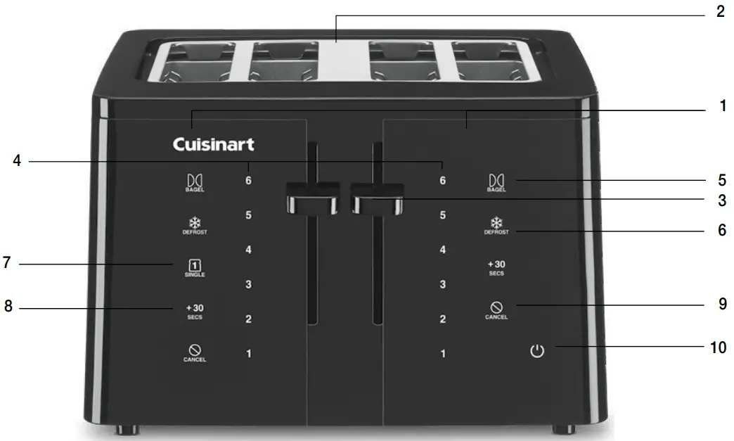 Cuisinart CPT T40 Touchscreen 4 Slice Toaster - BENEFITS