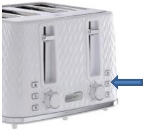 DAEWOO SDA1864 Argyle Collection Toaster 4 Slice With Defrost Reheat And Browning Control - parts2