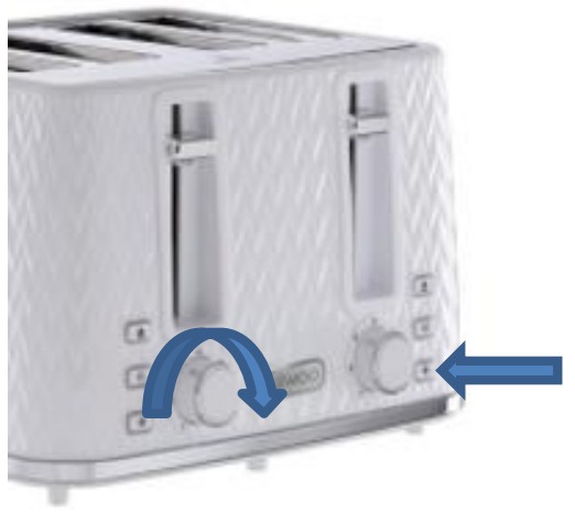 DAEWOO SDA1864 Argyle Collection Toaster 4 Slice With Defrost Reheat And Browning Control - parts3