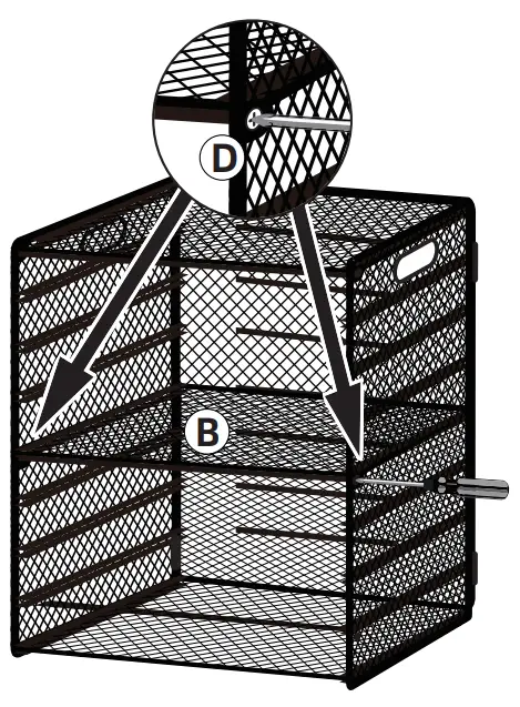 Fold both sides of Organizer A Inward
