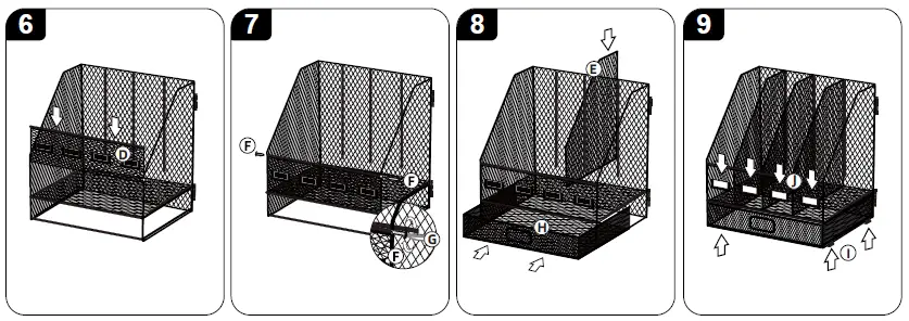 DALTACK-A3-Magazine-File-Holder-Desk-Organizer-with-4-Vertical-File-Holder-and-Drawer -image04