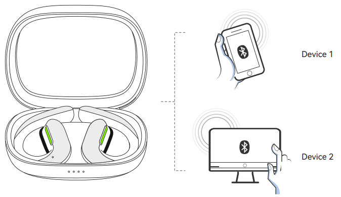 DANCING OWS Pro Open Ear Bluetooth Headphones - Multipoint connection