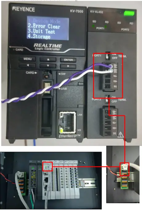 DAUDIN KV 7500 Series Modbus RTU Connection - main controller