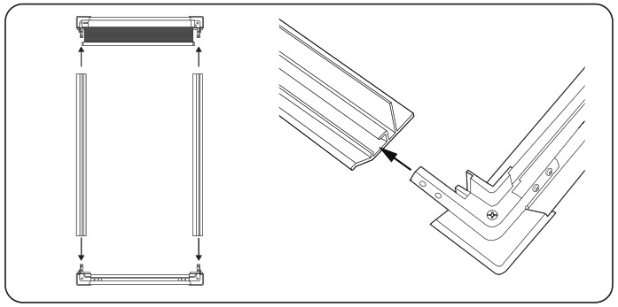 DECORQUIP Perfect Fit PleatedVenetian Blind - Perfect Fit Frame Assembly Instructions 2