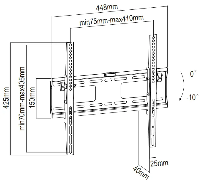 DELTACO-ARM-1153-Tiltable-TV-Wall-Mount-FIG-2