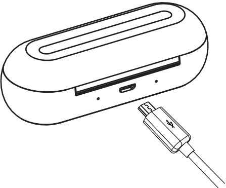 DENVER True Wireless TWE-50 TWS Earbuds - Charging the dock