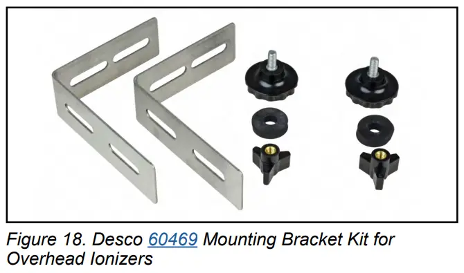 DESCO TB-3031 Chargebuster Overhead Ionizer - Mounting Bracket
