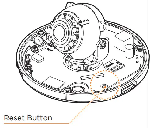 DIGITAL WATCHDOG DWC MF5Wi4TWDMP Ultra Low Profile Vandal Dome IP Camera - Resetting the camera