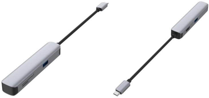 DOCKTECK USB AX2 USB C Hub 4K 60Hz USB C Adapter
