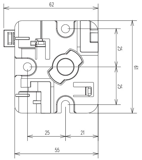 DOLD ND 5014 Split Current Transformer - Dimensions Socket 1