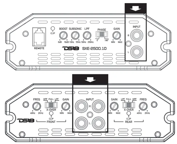 DS18 SXE Series Car Audio Amplifier - Figure 1