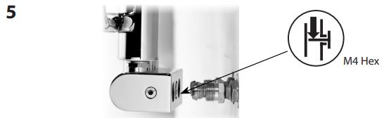 Danfoss 013R9433 VHX-MONO Valve Set for Wall Connection Installation Guide - Use hexagon pads in valve inlets to align radiator on pipes