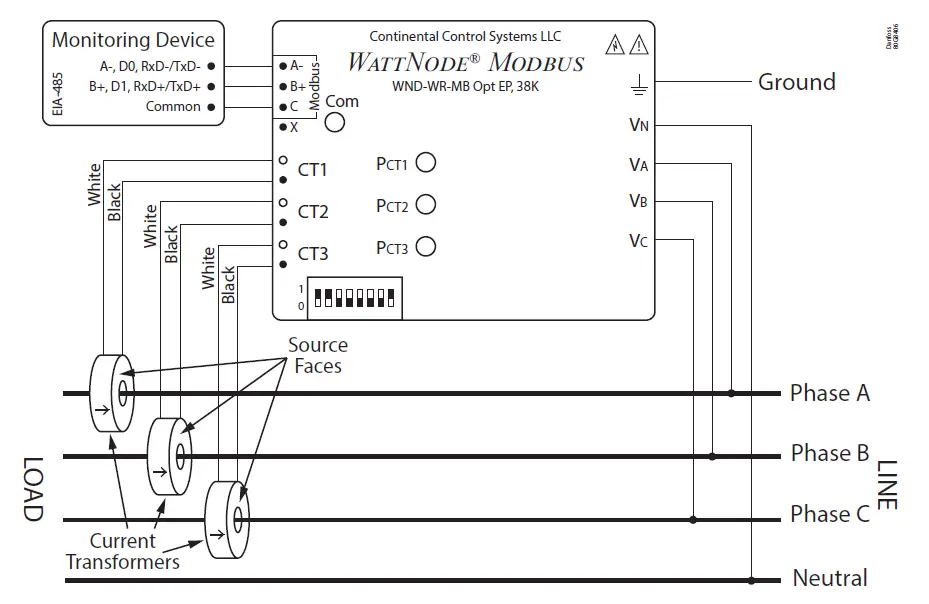 Danfoss WND-WR-MB Opt 38K, EP WattNode Modbus 1