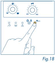 DeLonghi Magnifica - Press the Ground coffee button