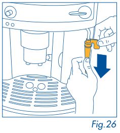 DeLonghi Magnifica - Remove the steam nozzle from the delivery spout