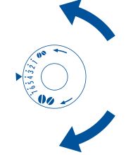 DeLonghi Magnifica - Turn counter-clockwise or clockwise for coarser ground coffee