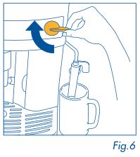 DeLonghi Magnifica - turn the steam knob half a turn clockwise