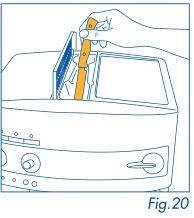 DeLonghi Magnifica - use a plastic knife to push the coffee down