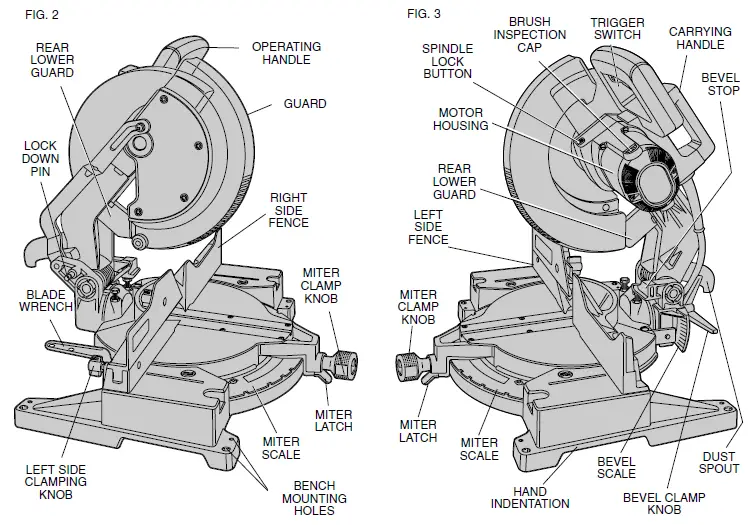 DeWalt DW705 Compound Miter Saw fig-2