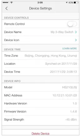Device Settings