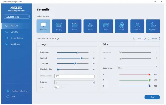 DisplayWidget Center