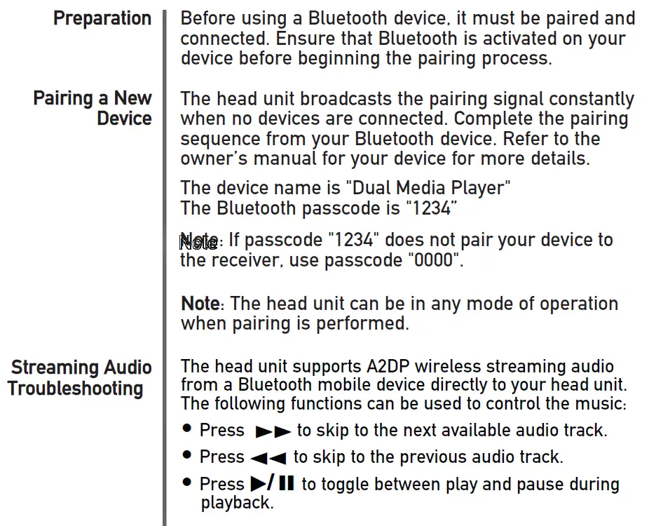 Dual XD18BT Digital Media Receiver 12