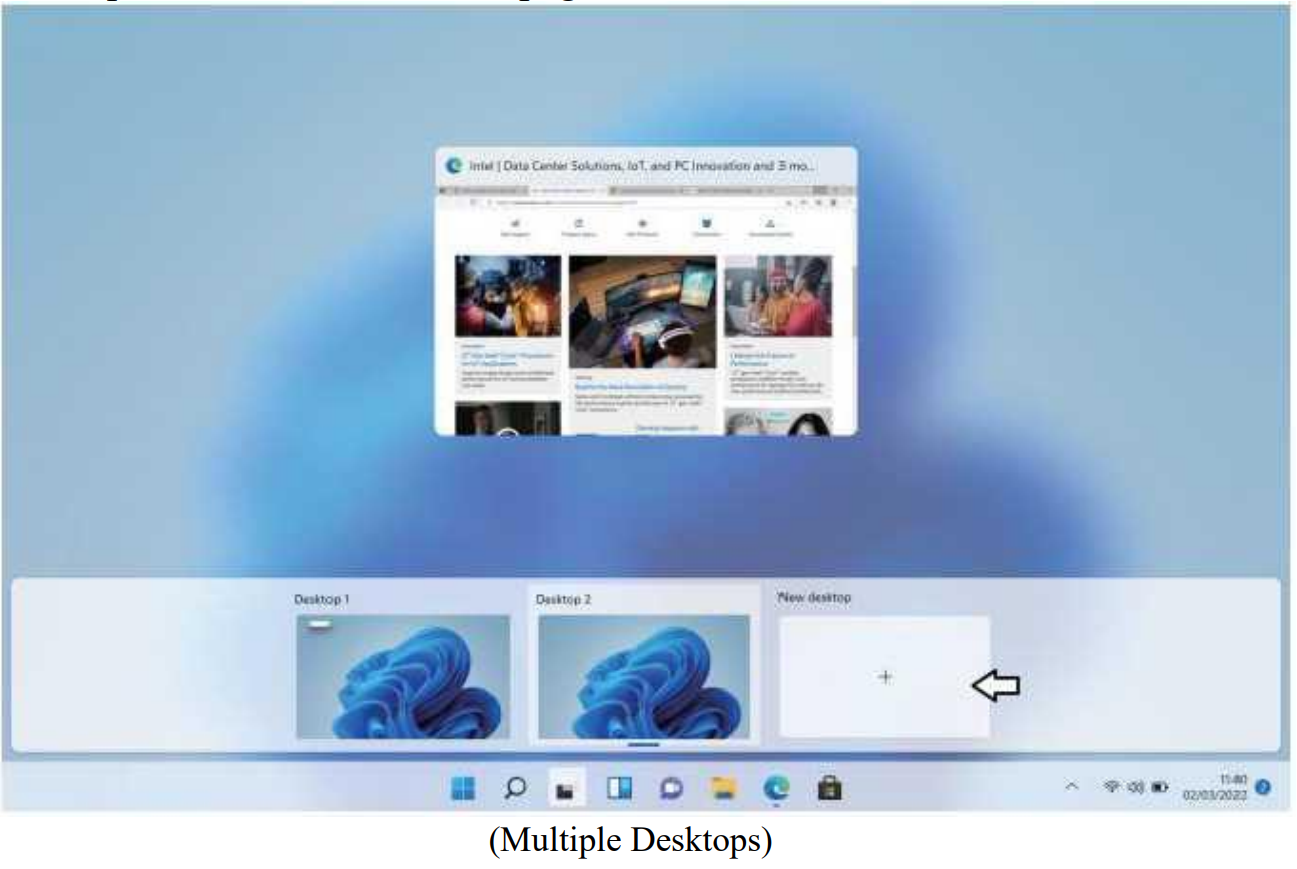 Multiple desktops