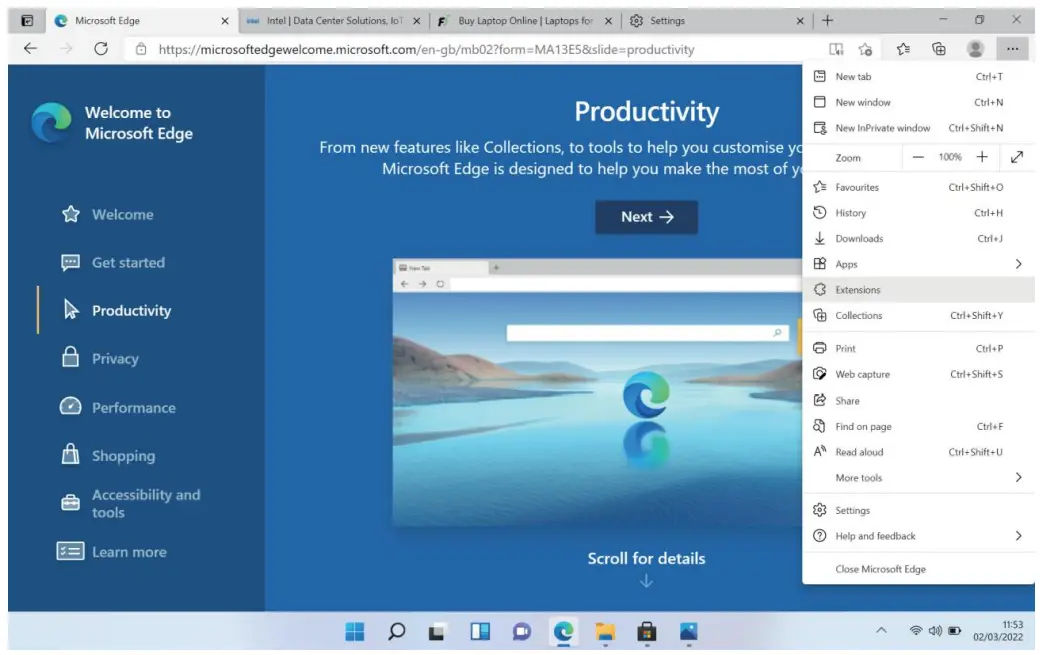 The new Edge browser