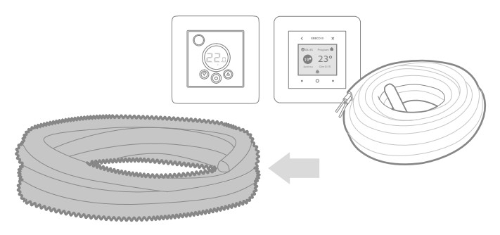 EBECO 200-500 Thermoflex Kit - Positioning of sensor cable