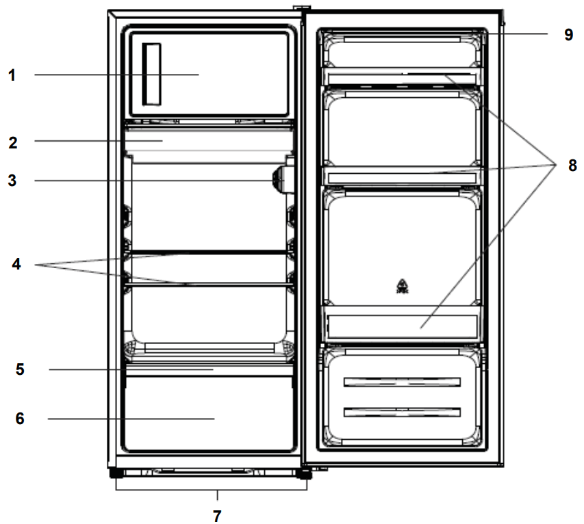 ELBA ER N1854SV Single Door Refrigerator - fig 3