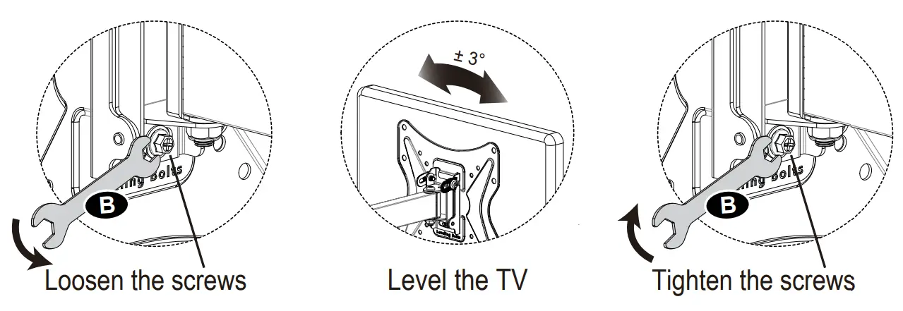 ELIVED YD3018 Long Arm TV Mount - Minimum VESA Pattern - Leveling Adjustment