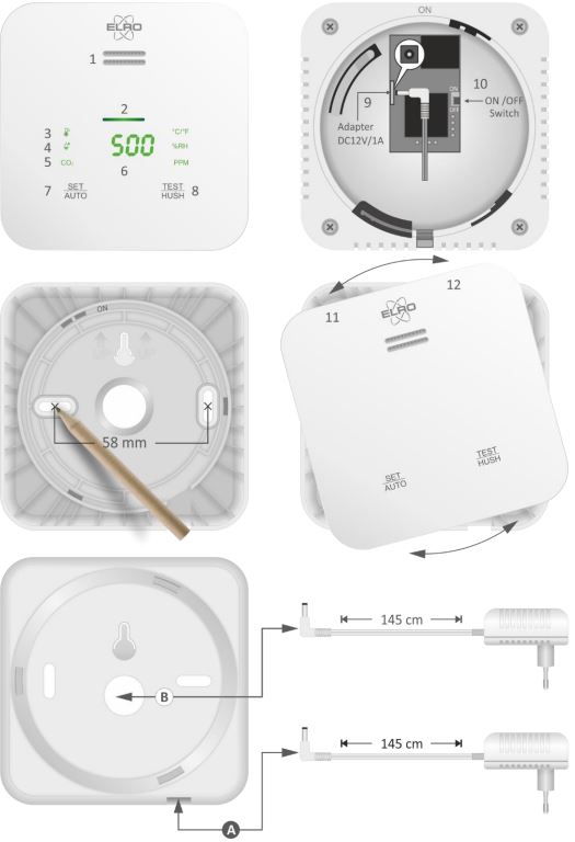 ELRO Smart WiFi CO2 Monitor-FIG2