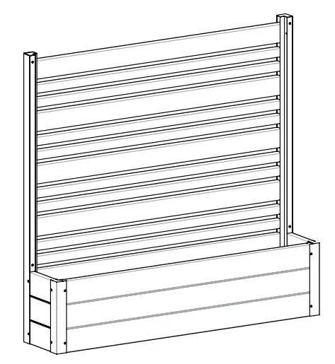 ENCLO EC18006, EC18007 Florence Screen Kit with Planter Box - ASSEMBLING BOARDS
