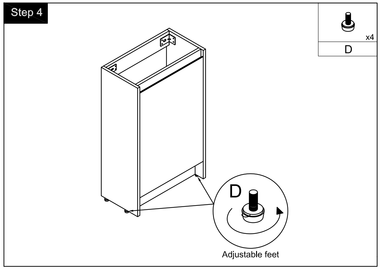 EPOWP C03418 Freestanding Bath Vanity - Step 4
